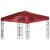 Pavilion cu șir de lumini LED, roșu vin, 3x3 m GartenMobel Dekor