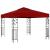 Pavilion cu șir de lumini LED, roșu vin, 3x3 m GartenMobel Dekor