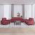 Set de canapea, 3 piese, roșu vin, material textil GartenMobel Dekor
