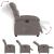 Fotoliu rabatabil electric, gri taupe, material textil GartenMobel Dekor