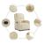 Fotoliu rabatabil electric, crem, material textil GartenMobel Dekor