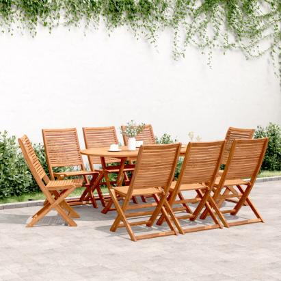Scaune grădină pliabile 8 buc. 51x66x95 cm lemn masiv acacia GartenMobel Dekor