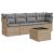 Set canapele de grădină cu perne, 5 piese, bej, poliratan GartenMobel Dekor