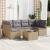 Set canapele de grădină, 7 piese, cu perne, bej, poliratan GartenMobel Dekor