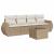 Set canapele de grădină cu perne, 5 piese, bej, poliratan GartenMobel Dekor