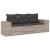Set canapele de grădină cu perne, 3 piese gri deschis poliratan GartenMobel Dekor