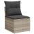 Set canapea de grădină cu perne, 4 piese, gri deschis poliratan GartenMobel Dekor