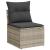Set mobilier de grădină cu perne, 8 piese gri deschis poliratan GartenMobel Dekor