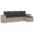 Set canapele de grădină cu perne, 5 piese gri deschis poliratan GartenMobel Dekor