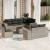 Set canapele de grădină cu perne, 9 piese gri deschis poliratan GartenMobel Dekor