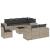 Set canapele de grădină cu perne, 9 piese gri deschis poliratan GartenMobel Dekor