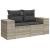 Set mobilier de grădină cu perne, 8 piese gri deschis poliratan GartenMobel Dekor