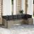 Set canapele de grădină cu perne, 7piese gri deschis poliratan GartenMobel Dekor