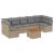 Set canapele de grădină, 8 piese, cu perne, bej, poliratan GartenMobel Dekor