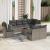 Set canapele de grădină, 9 piese, cu perne, gri, poliratan GartenMobel Dekor
