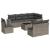 Set canapele de grădină, 9 piese, cu perne, gri, poliratan GartenMobel Dekor