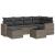 Set canapele de grădină, 7 piese, cu perne, gri, poliratan GartenMobel Dekor