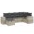 Set canapele de grădină cu perne, 6 piese gri deschis poliratan GartenMobel Dekor
