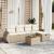 Set canapele de grădină cu perne, 6 piese, bej, poliratan GartenMobel Dekor