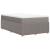 Pat box spring cu saltea, gri taupe, 120x200 cm, textil GartenMobel Dekor