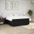 Pat box spring cu saltea, negru, 180x200 cm, catifea GartenMobel Dekor