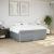 Pat box spring cu saltea, gri deschis, 200x200 cm, textil GartenMobel Dekor