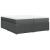 Pat box spring cu saltea, gri închis, 200x200 cm, textil GartenMobel Dekor