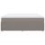 Pat box spring cu saltea, gri taupe, 200x200 cm, textil GartenMobel Dekor