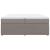 Pat box spring cu saltea, gri taupe, 200x200 cm, textil GartenMobel Dekor