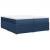 Pat box spring cu saltea, albastru, 200x200 cm, textil GartenMobel Dekor