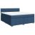 Pat box spring cu saltea, albastru, 180x200 cm, material textil GartenMobel Dekor