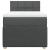 Pat box spring cu saltea, gri închis, 80x200 cm, textil GartenMobel Dekor