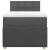 Pat box spring cu saltea, gri închis, 90x200 cm, textil GartenMobel Dekor