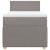 Pat box spring cu saltea, gri taupe, 100x200 cm, textil GartenMobel Dekor