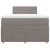 Pat box spring cu saltea, gri taupe, 120x200 cm, textil GartenMobel Dekor