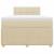 Pat box spring cu saltea, crem, 120x200 cm, textil GartenMobel Dekor