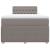 Pat box spring cu saltea, gri taupe, 120x200 cm, textil GartenMobel Dekor