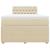 Pat box spring cu saltea, crem, 120x200 cm, textil GartenMobel Dekor
