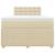 Pat box spring cu saltea, crem, 120x200 cm, textil GartenMobel Dekor