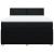 Pat box spring cu saltea, negru, 140x190 cm, textil GartenMobel Dekor