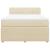 Pat box spring cu saltea, crem, 140x200 cm, textil GartenMobel Dekor