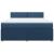 Pat box spring cu saltea, albastru, 180x200 cm, material textil GartenMobel Dekor