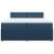 Pat box spring cu saltea, albastru, 200x200 cm, textil GartenMobel Dekor