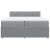 Pat box spring cu saltea, gri deschis, 200x200 cm, textil GartenMobel Dekor
