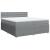 Pat box spring cu saltea, gri deschis, 200x200 cm, textil GartenMobel Dekor
