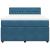 Pat box spring cu saltea, albastru, 140x190 cm, catifea GartenMobel Dekor