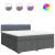 Pat box spring cu saltea, gri închis, 180x200 cm, textil GartenMobel Dekor