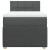 Pat box spring cu saltea, gri închis, 80x200 cm, textil GartenMobel Dekor