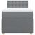 Pat box spring cu saltea, gri deschis, 90x200 cm, textil GartenMobel Dekor