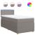 Pat box spring cu saltea, gri taupe, 100x200 cm, textil GartenMobel Dekor
